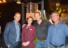 Robert Kemeling (Kemeling Kunststoffen), Mirella Wever (Van der Ende), Arjan Kapel en George Gram (GST Tuinbouw Techniek)