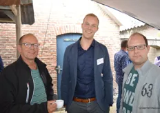 Paul van der Heijden (Plantise), Thomas Douma (Grodan) en Maikel Hendrickx (Plantise)