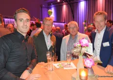 Marvin Vollbregt (Combicoop), Henk Kalkman (Delphy), Arco van der Hout (Valstar en LV Plant) en Vincent Kuijvenhoven (Grodan)