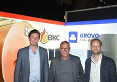 Michiel Groeneveld van Grovo André Stougje van SVR Greenhouse Tanks en Wouter Voortman van BKC construction.